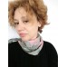 Ръчно рисуван шал естествена коприна Рози и листа