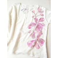 Ladies long-sleeved shirt Orchids