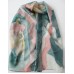 Ръчно рисуван голям копринен шал Райски птици