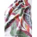Ръчно рисуван голям копринен шал тропически цветя Heliconia и Zantedeschia Calla Lily
